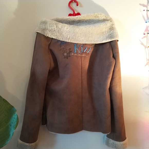 🔥❤️🔥FINAL PRICE!! HURRY !!! STORE CLOSE !! Desigual Embroiled Fur Jacket 42 - Picture 4 of 4